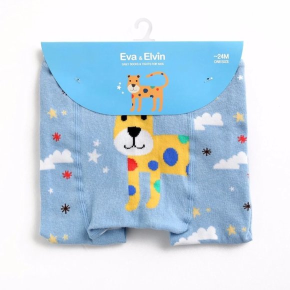 Eva & Elvin daily socks & tights for kids. Cheetah. 24M One size - Picture 2 of 4